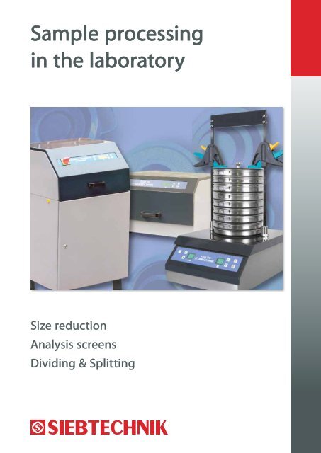 Sample processing in the laboratory - Siebtechnik GmbH