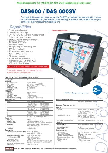 PDF Datasheet - Metrix Electronics Ltd