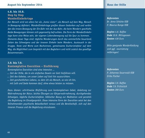 Abtei Königsmünster 2013 – 2014 Für unsere Gäste Informationen ...