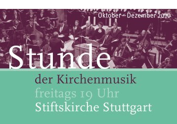 Stunde der Kirchenmusik - Stiftskirche Stuttgart