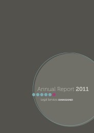 Annual Report 2011 - Legal Services Commissioner