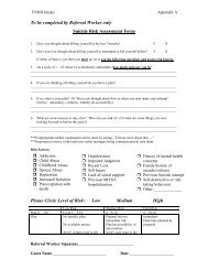 Suicide Risk Assessment Form - Inter Tribal Health Authority