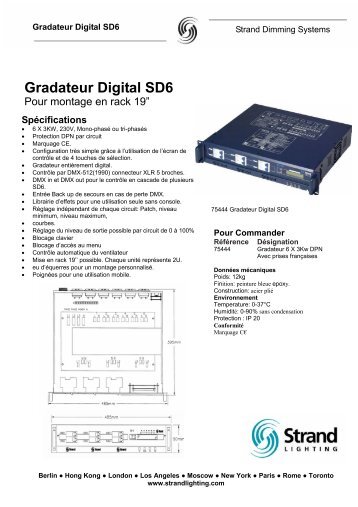 Gradateur Digital SD6 - Strand Lighting