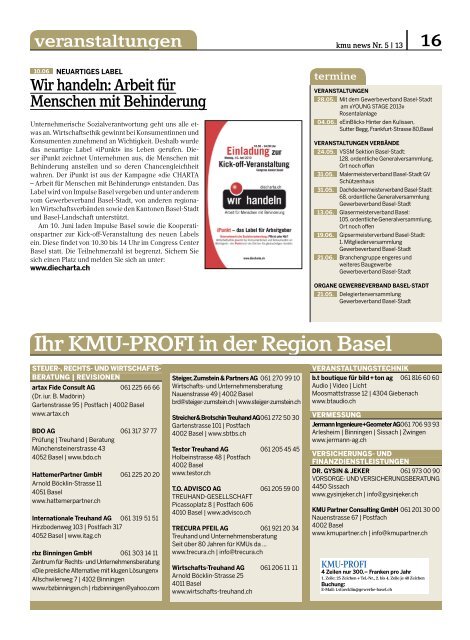 kmu news - KMU-Channel Gewerbeverband Basel-Stadt
