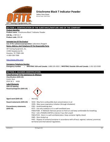 Eriochrome Black T Indicator Powder - OFI Testing Equipment, Inc.