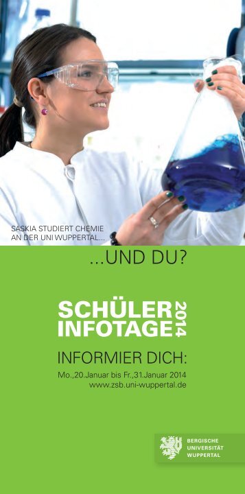 Programmheft Schülerinformationstage 2014 - Hochschule für ...