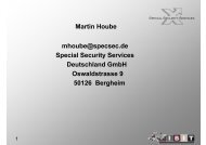 Martin Hoube mhoube@specsec.de Special Security Services ...
