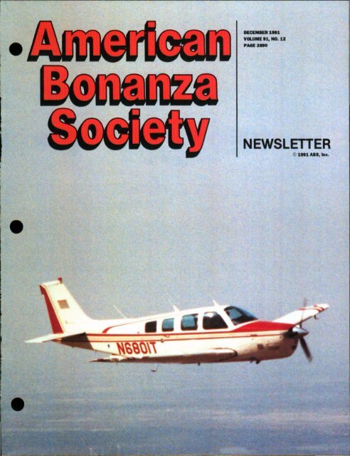 NEWSLETTER - American Bonanza Society