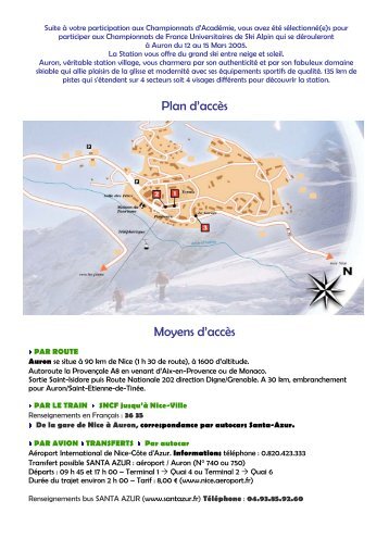 Plan d'accÃ¨s Moyens d'accÃ¨s