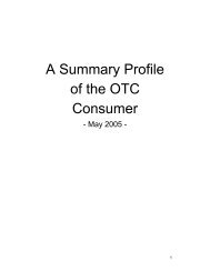 A Summary Profile of the OTC Consumer