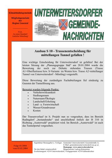 Ausgabe 2004/01 - Unterweitersdorf