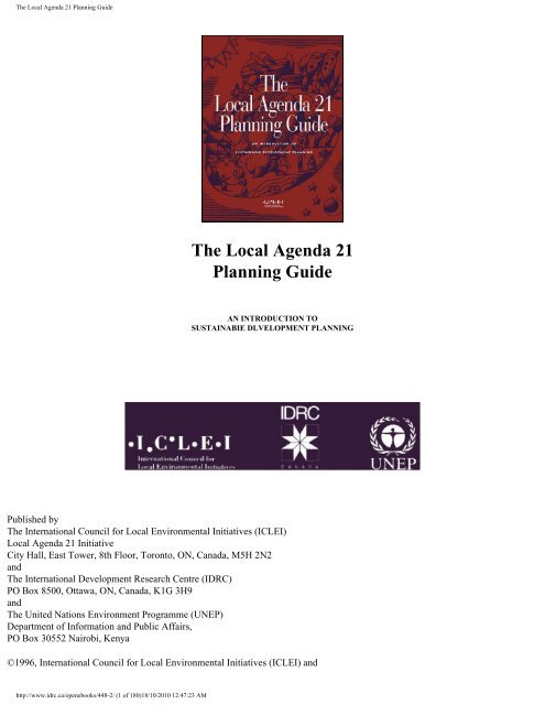 The Local Agenda 21 Planning Guide - Democrats Against UN ...