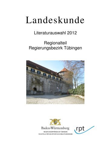 Regionalteil Regierungsbezirk TÃ¼bingen 2012 - Fachstelle fÃ¼r das ...