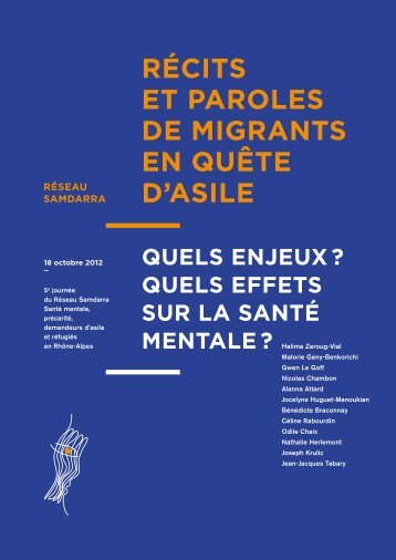 rÃ©cits et paroles de migrants en quÃªte d'asile rÃ©seau samdarra