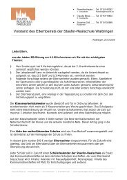 Vorstand des Elternbeirats der Staufer-Realschule Waiblingen