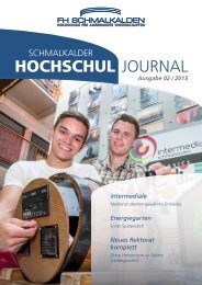 Aktuelle Ausgabe: 2/2013 - Fachhochschule Schmalkalden