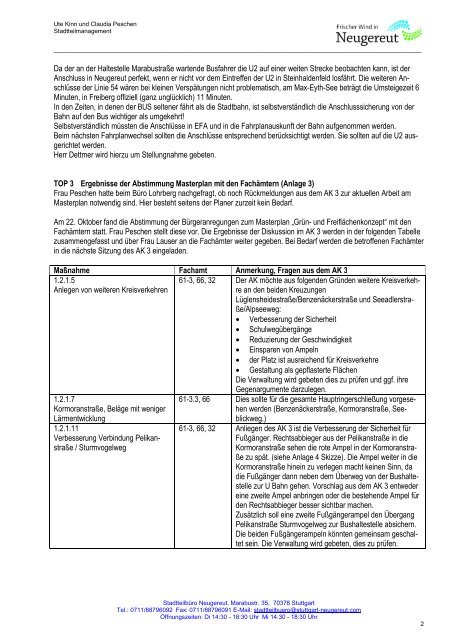 Protokoll Arbeitskreis 3 „Öffentlicher Raum, Freiraum und Verkehr“