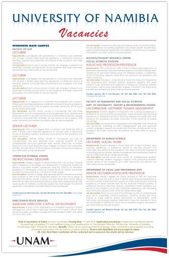 Full Page(Vacancies-March2013)-2.indd - University of Namibia