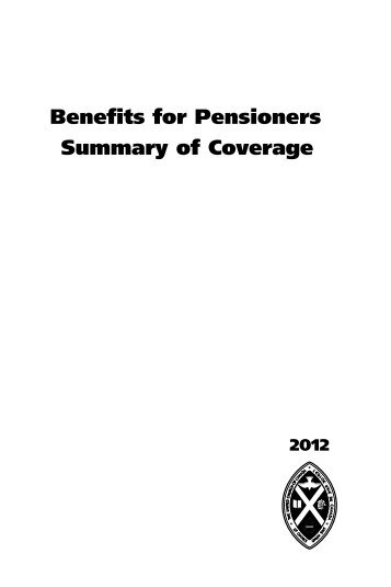 Benefits for Pensioners - The United Church of Canada