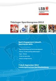 BroschÃ¼re Sportkongress 2012 - ThÃ¼ringer SchÃ¼tzenbund eV