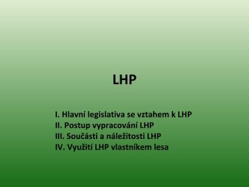 HÃL_HÃL_LHP_nÃ¡leÅ¾itosti lesnÃ­ho hospodÃ¡ÅskÃ©ho plÃ¡nu