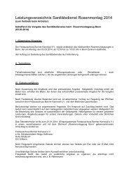 Leistungsverzeichnis Sanitätsdienst Rosenmontag 2014