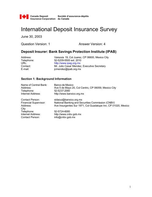 Ipab Mexico International Association Of Deposit Insurers