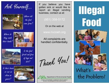 Illegal Food - Riverside County Department of Environmental Health