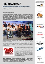 RBB Newsletter 12_2013 - Deutscher Rollstuhl-Sportverband eV