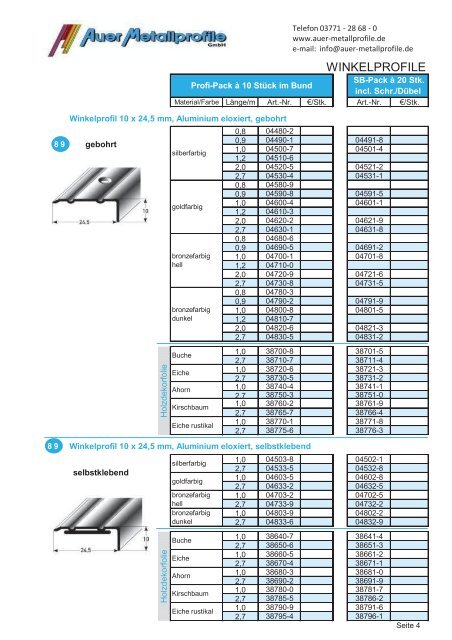 Katalogseiten - Auer-metallprofile.de