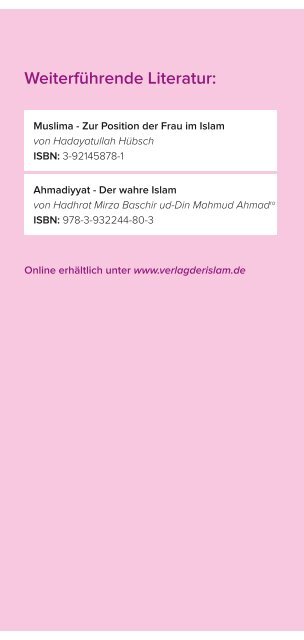 warum trägt die muslima schleier oder kopftuch? - Ahmadiyya ...