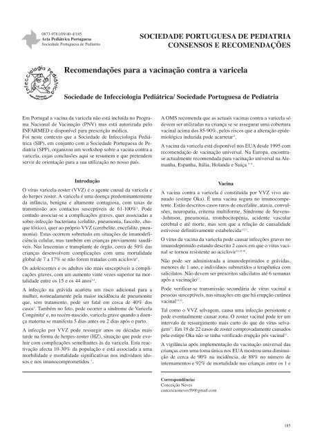 Acta Ped Vol 40 N 4:Acta Ped Vol 40 N 4 - Sociedade Portuguesa ...