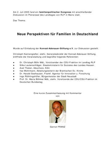 Fachkonferenz Familienpolitik 20050702.pdf - Väter aktuell