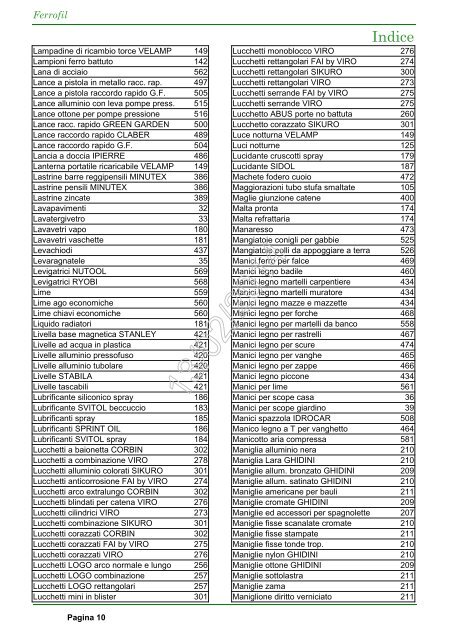 Catalogo Ferrofil 13/02/2014