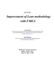 Improvement of Lean methodology with FMEA - POMS