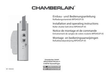 Einbau- und Bedienungsanleitung - Chamberlain