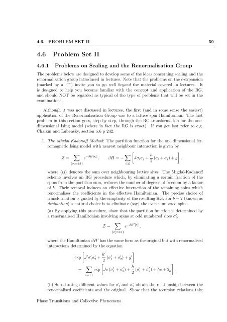 4.6 Problem Set II