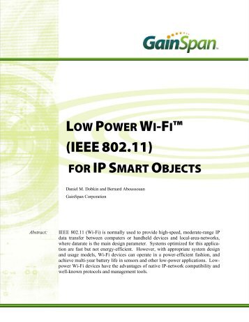 Low Power Wi-Fi