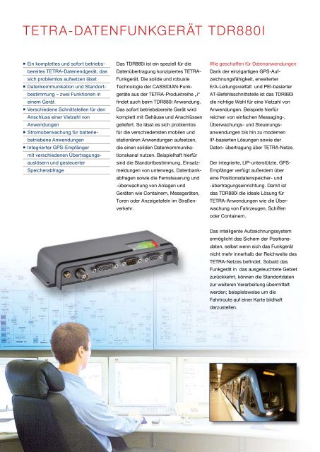Produktblatt TDR880i - Kellner Telecom GmbH