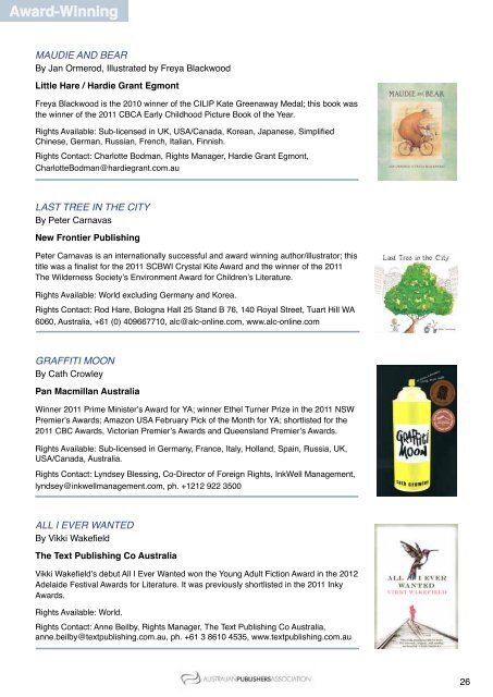 Bologna Catalogue 2012 - Australian Publishers Association