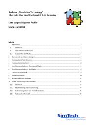 Wahlbereichs-Profile - Simulation Technology - Universität Stuttgart