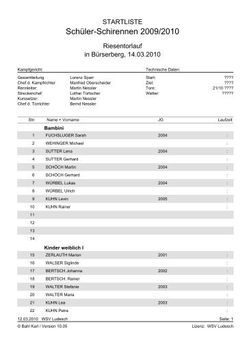 SchÃƒÂ¼ler-Schirennen 2009/2010 - WSV Ludesch