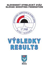 SLOVENSKÃ STRELECKÃ ZVÃZ SLOVAK SHOOTING FEDERATION