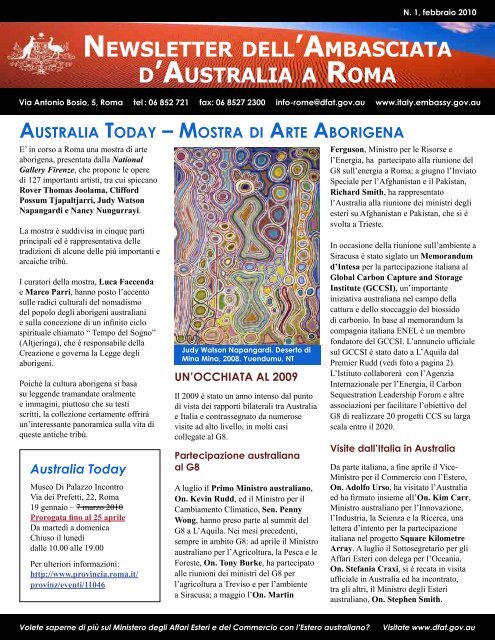 Newsletter 1 - Australian Embassy