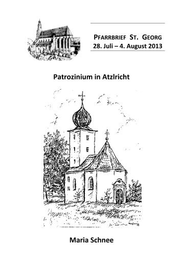 Patrozinium in Atzlricht Maria Schnee - Pfarrei St. Georg