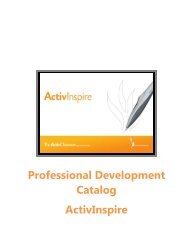 Professional Development Catalog ActivInspire - Promethean Planet