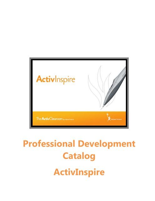 Professional Development Catalog ActivInspire - Promethean Planet