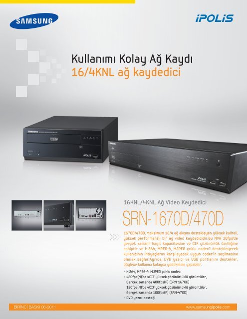 SRN-1670D/470D - Samsung Techwin UK