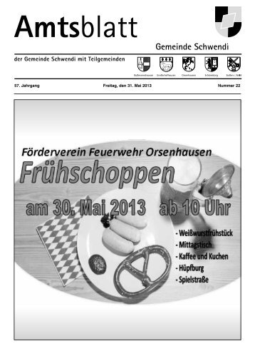 Ausgabe 22 vom 31.05.2013 - Schwendi