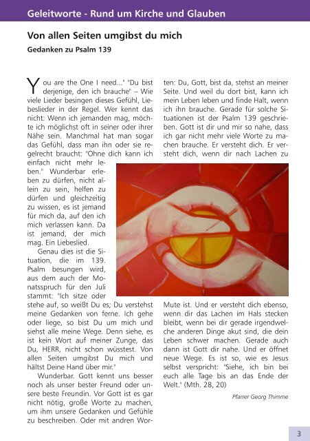 Ausgabe 86 Juni - Juli 2013 - Heilig-Geist-Kirchengemeinde Werder